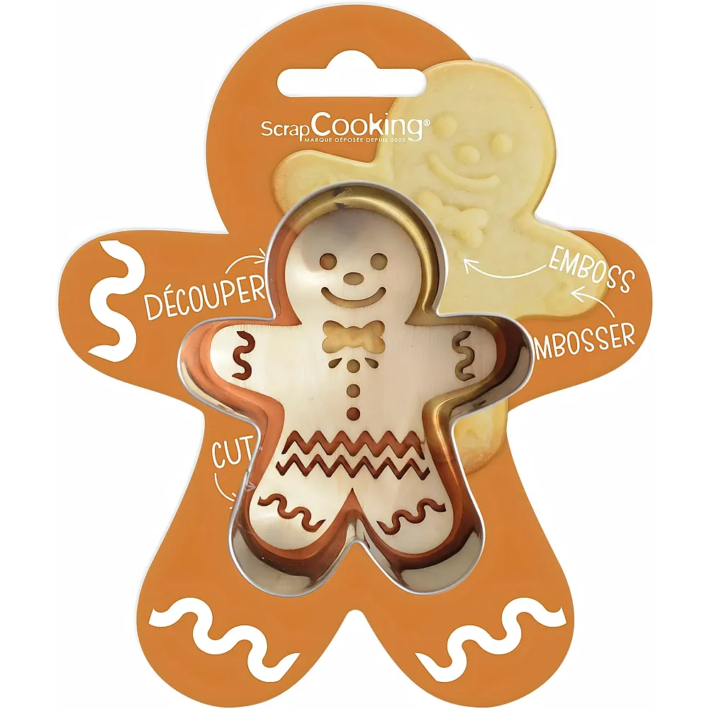 ScrapCooking Ausstechform + Holzpr�ger Lebkuchenmann
