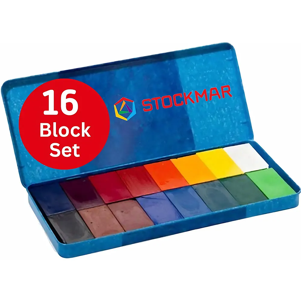STOCKMAR 204884266 Wachsmalbl�cke 16 Bl�cke, wasserfest, aus Bienenwachs, im Blechetui - Suche