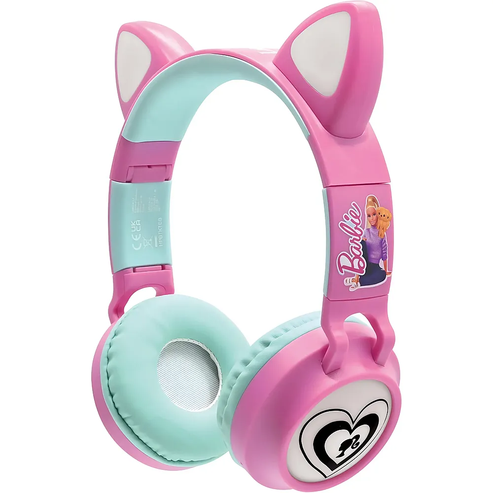 Lexibook Barbie Katzenohren Bluetooth-Kopfh�rer mit Lichtern