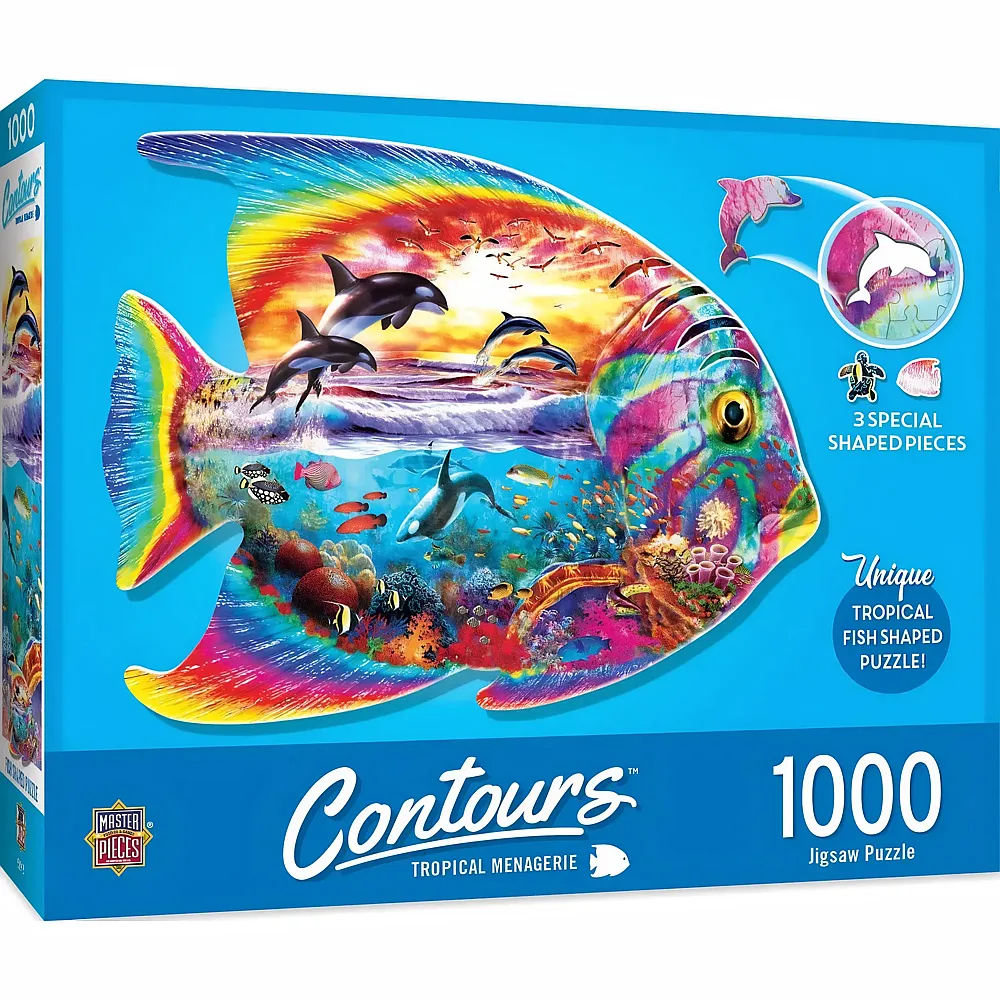 Master Pieces Puzzle Contours Tropische Fische - 1000 Teile