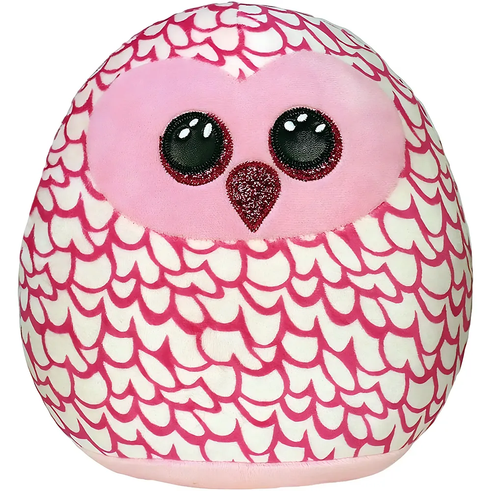 meinspielzeug - Ty Squishy Beanies Pinky Eule - 31 cm | V�gel Pl�sch
