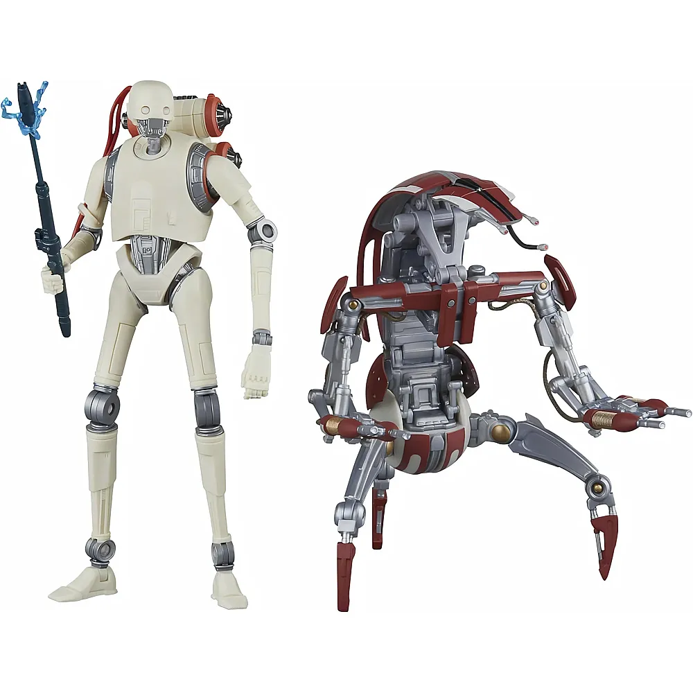 meinspielzeug - Hasbro Star Wars The Black Series KX Sicherheitsdroide Vollstrecker & Droideka 15cm | Actionfiguren