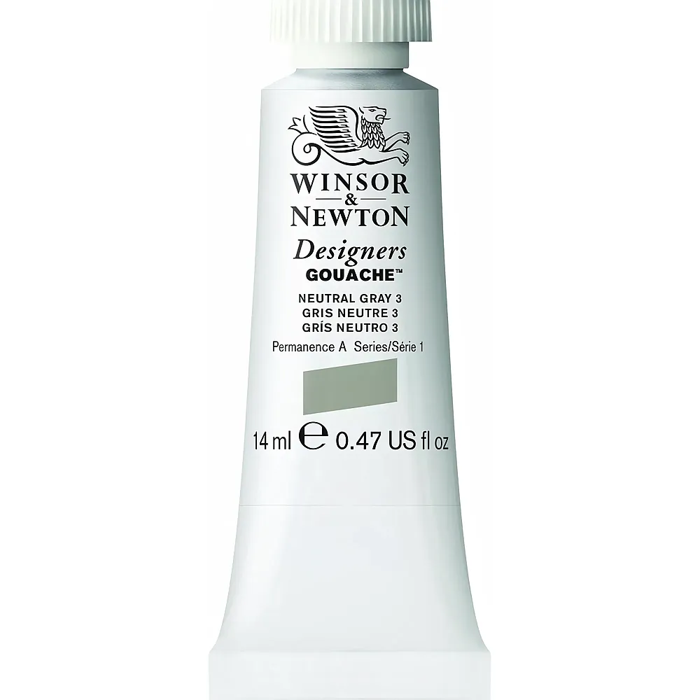 meinspielzeug - Winsor & Newton W&n Designers Gouache 14ml Tube Neutrales Grau Nr.3