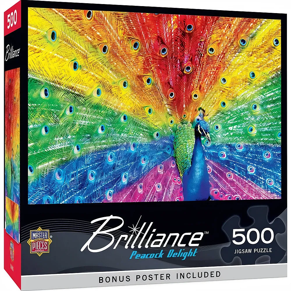 Master Pieces Puzzle Brilliance Peacock Delight - 550 Teile