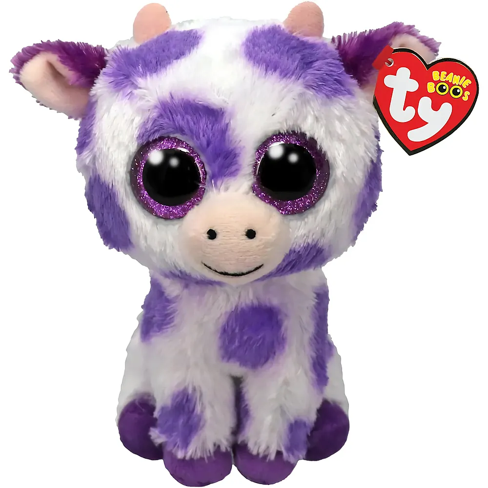 meinspielzeug - Ty Beanie Boos Ethel die Kuh - 15 cm | Bauernhoftiere Pl�sch