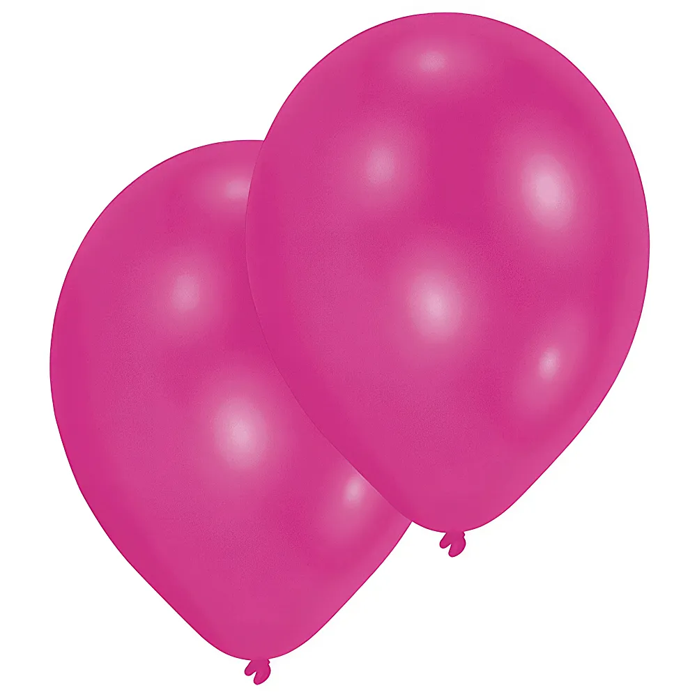 Amscan Ballone Metallic Magenta 10Teile | Kindergeburtstag