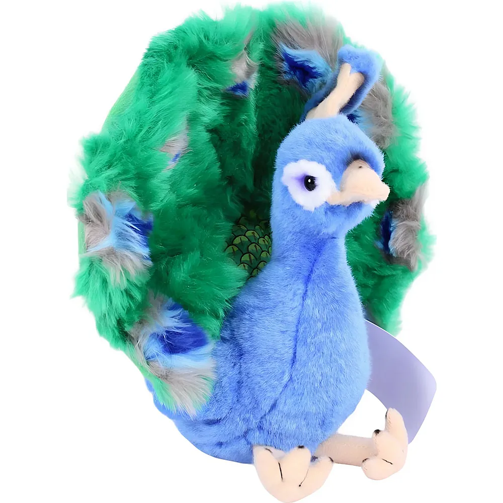 Unitoys Pfau Blau - 24 cm - V�gel Pl�sch