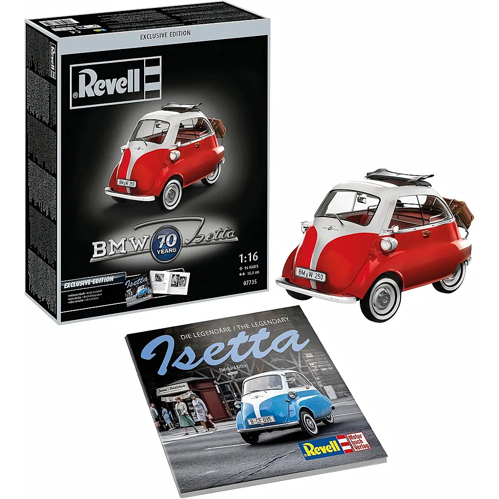 Revell Modellbausatz - BMW Isetta 250 - 70 Jahre Isetta 1:16 - 94Stk. - Brands