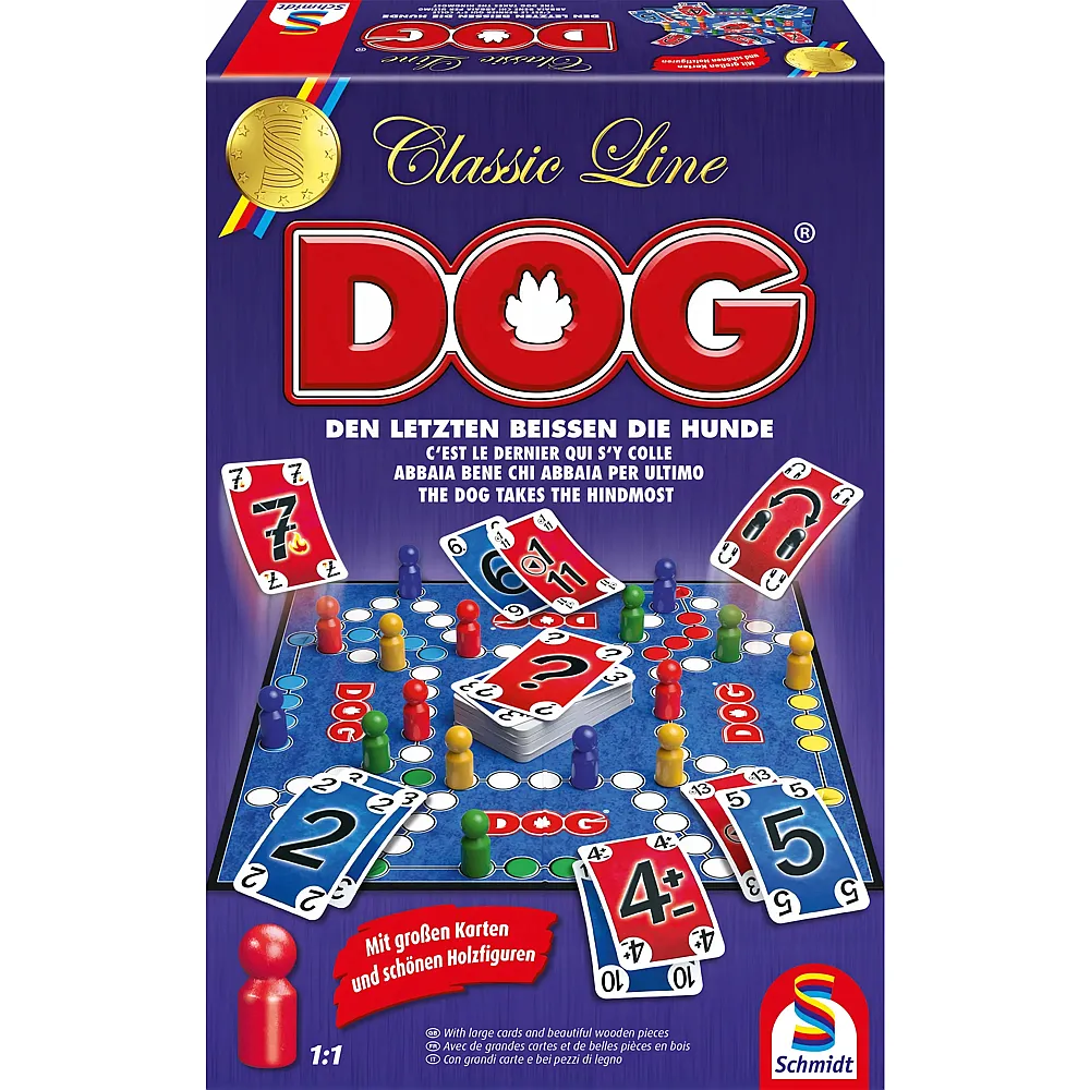 Schmidt Spiele DOG mit grossen Spielfiguren - Mehrsprachig