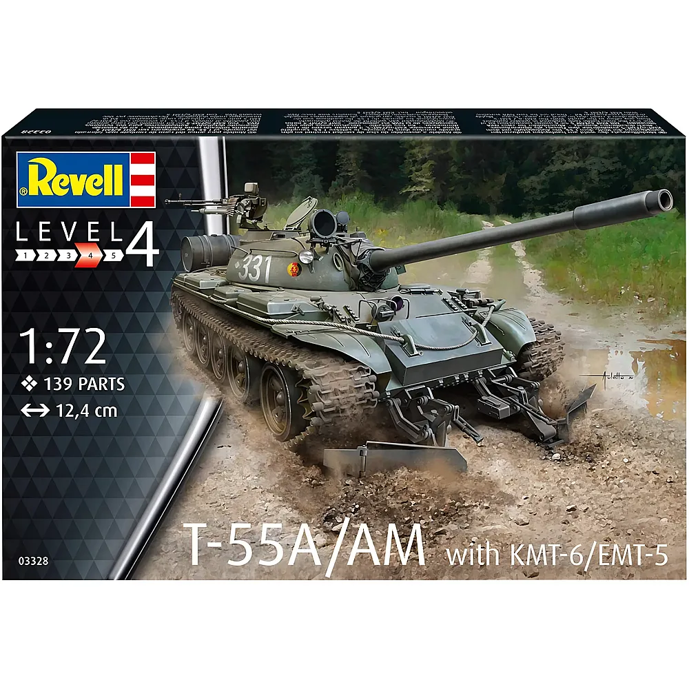 Revell Level 4 Bausatz T-55A/AM with KMT-6/EMT-5