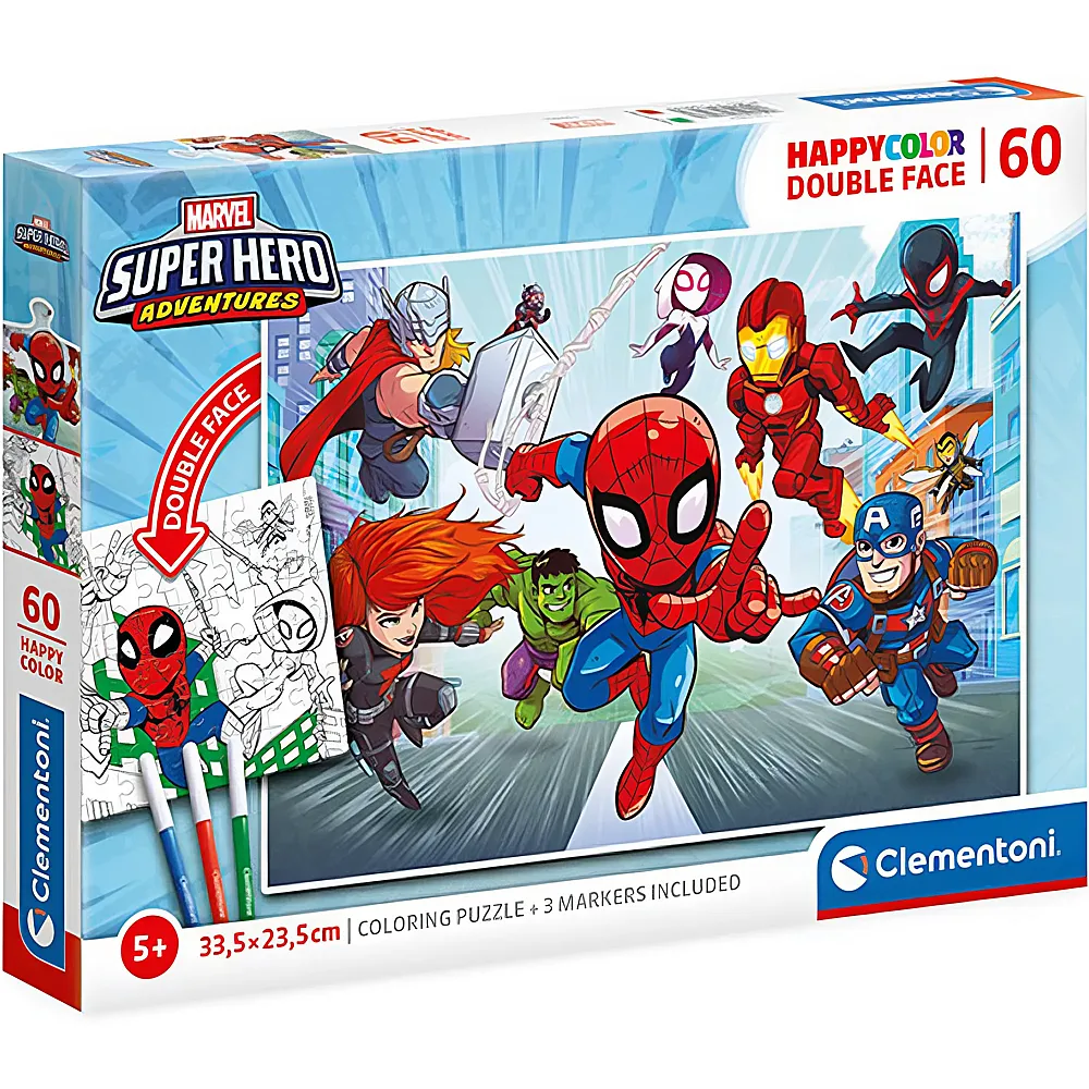 Clementoni Puzzle Happycolor Super Hero Adventures Avengers 60Teile