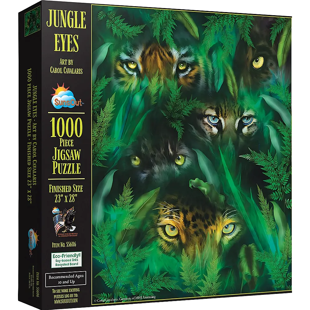 SunsOut Puzzle Carol Cavalaris Jungle Eyes - 1000 Teile