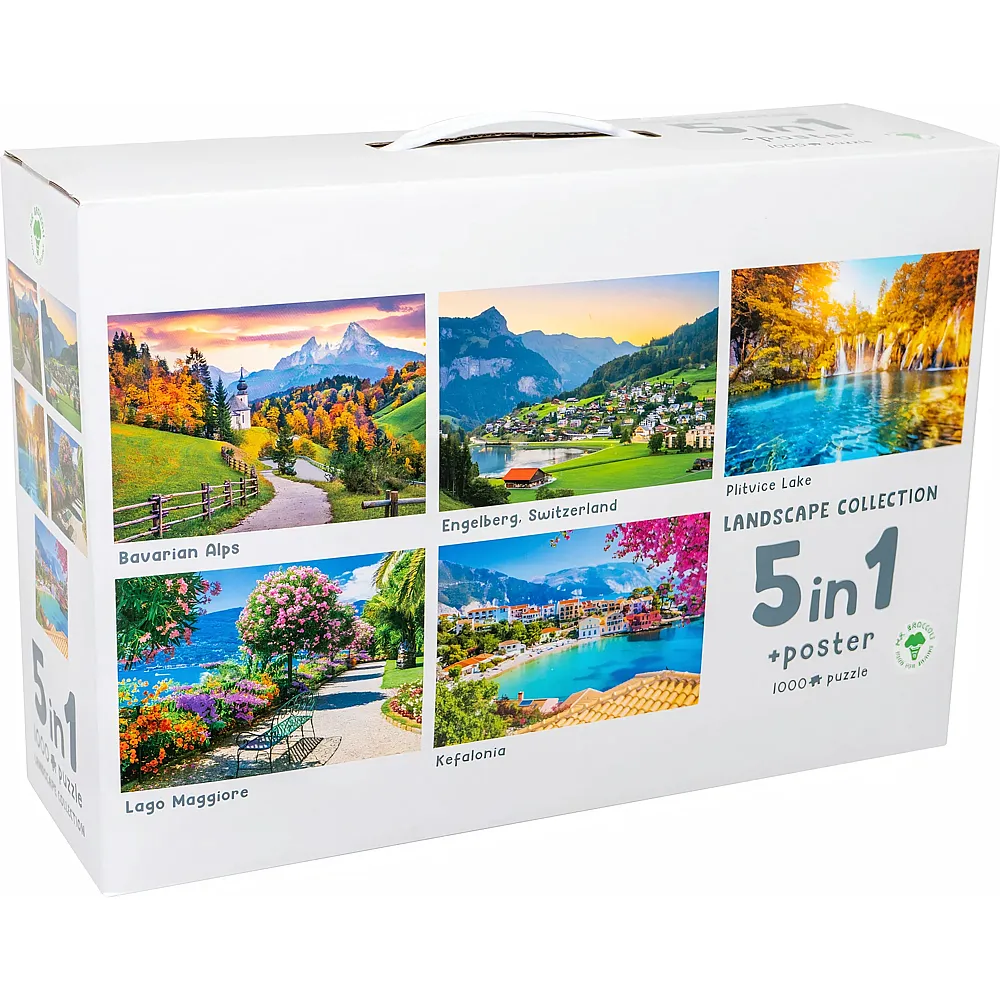 MR. Broccoli Puzzle 5in1 Europ�ische Landschaften - 1000 Teile - Puzzle 1000 Teile