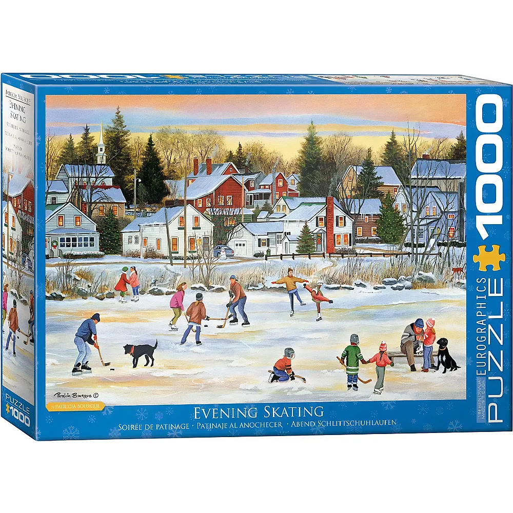 Eurographics Puzzle Abend Schlittschuhlaufen - 1000 Teile