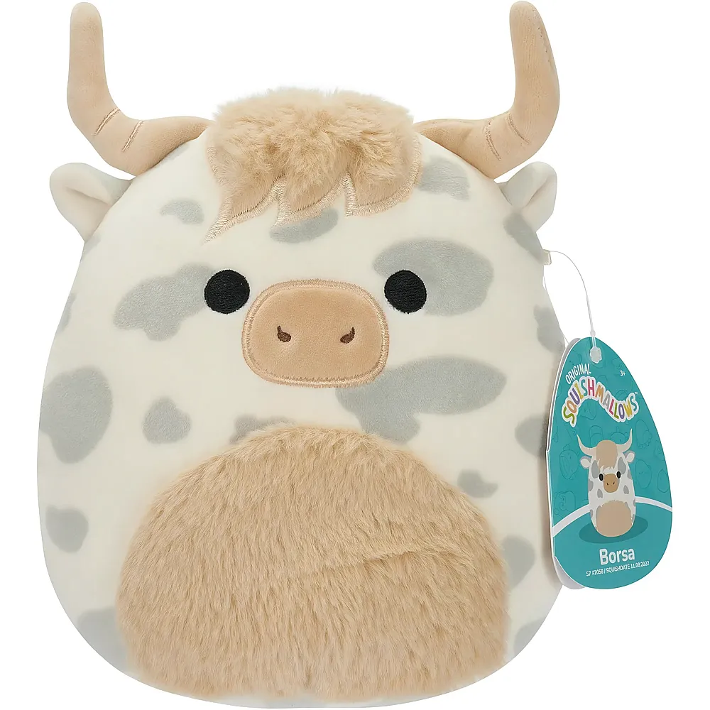 Squishmallows Pl�sch Borsa die Hochlandkuh - 19 cm