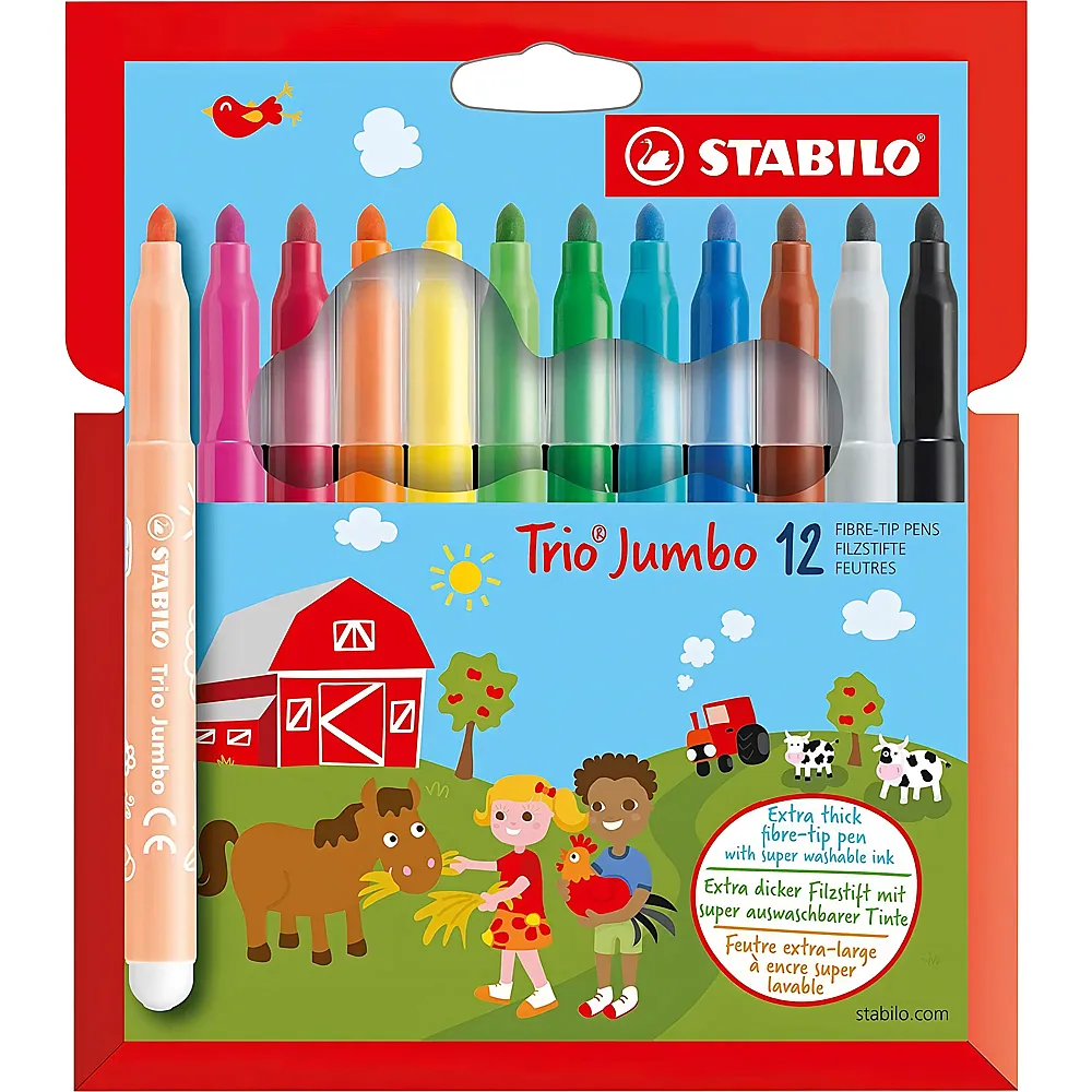 Stabilo Trio Jumbo Filzstifte - 12 Teile