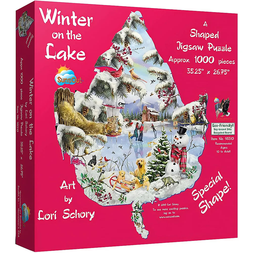 SunsOut Puzzle Lori Schory Winter on the Lake - 1000 Teile