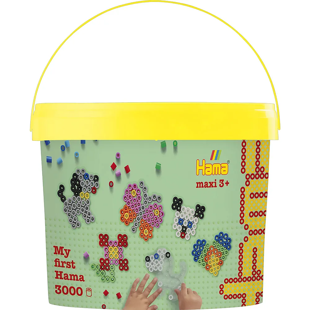 Hama Maxi B�gelperlenset im Eimer - 3000 Teile