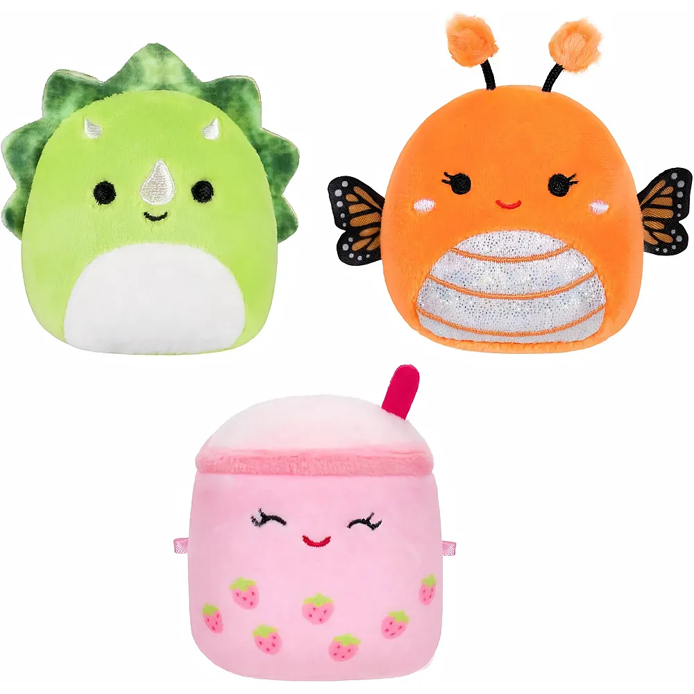 Squishmallows Micromallows 3er-Pack Mony, Tristan, Victoria - 6,5 cm