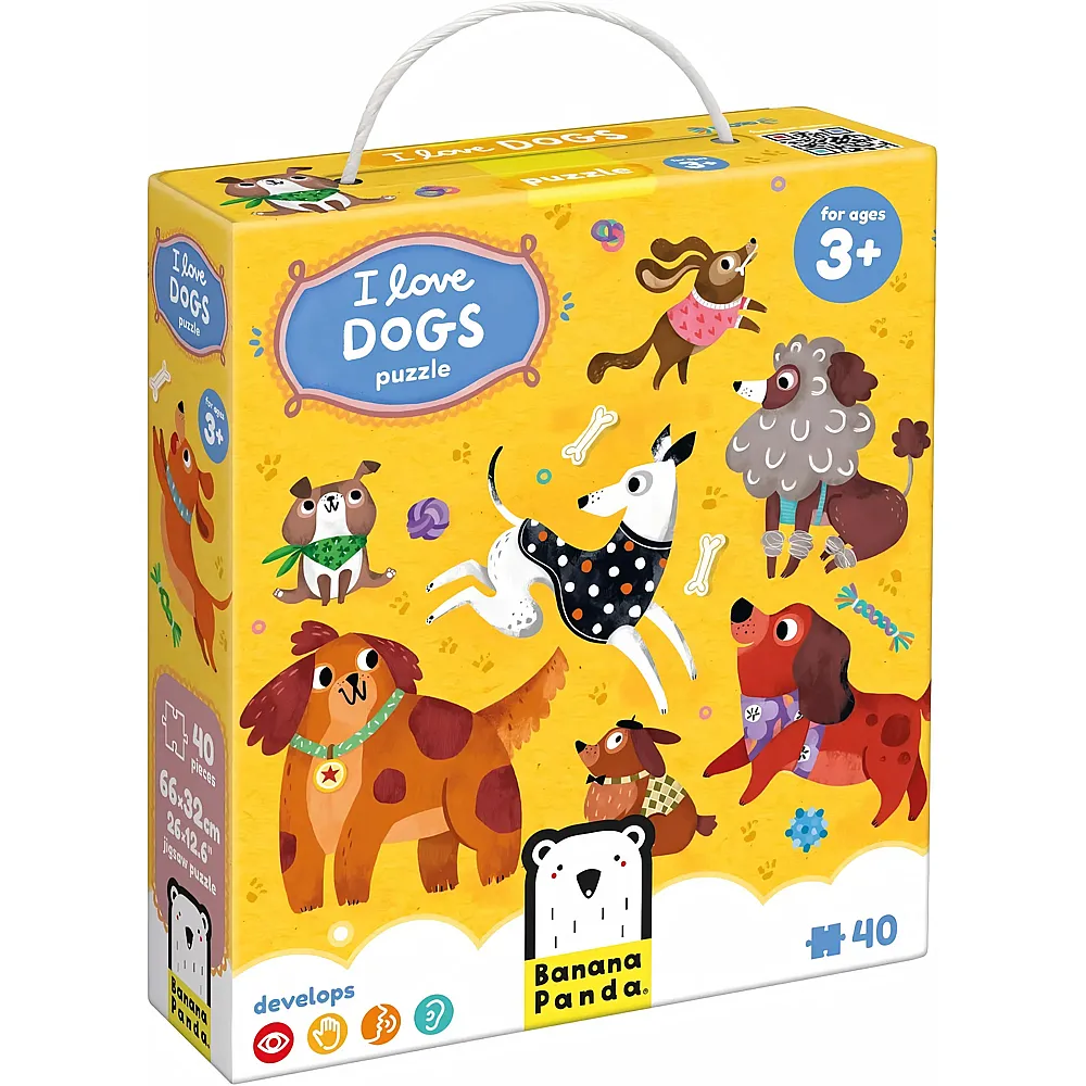 Banana Panda Puzzle Ich liebe Hunde 40Teile
