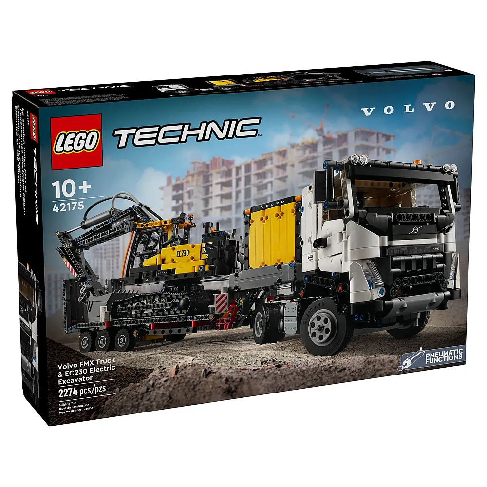 LEGO Technic Volvo FMX LKW mit EC230 Electric Raupenbagger 42175