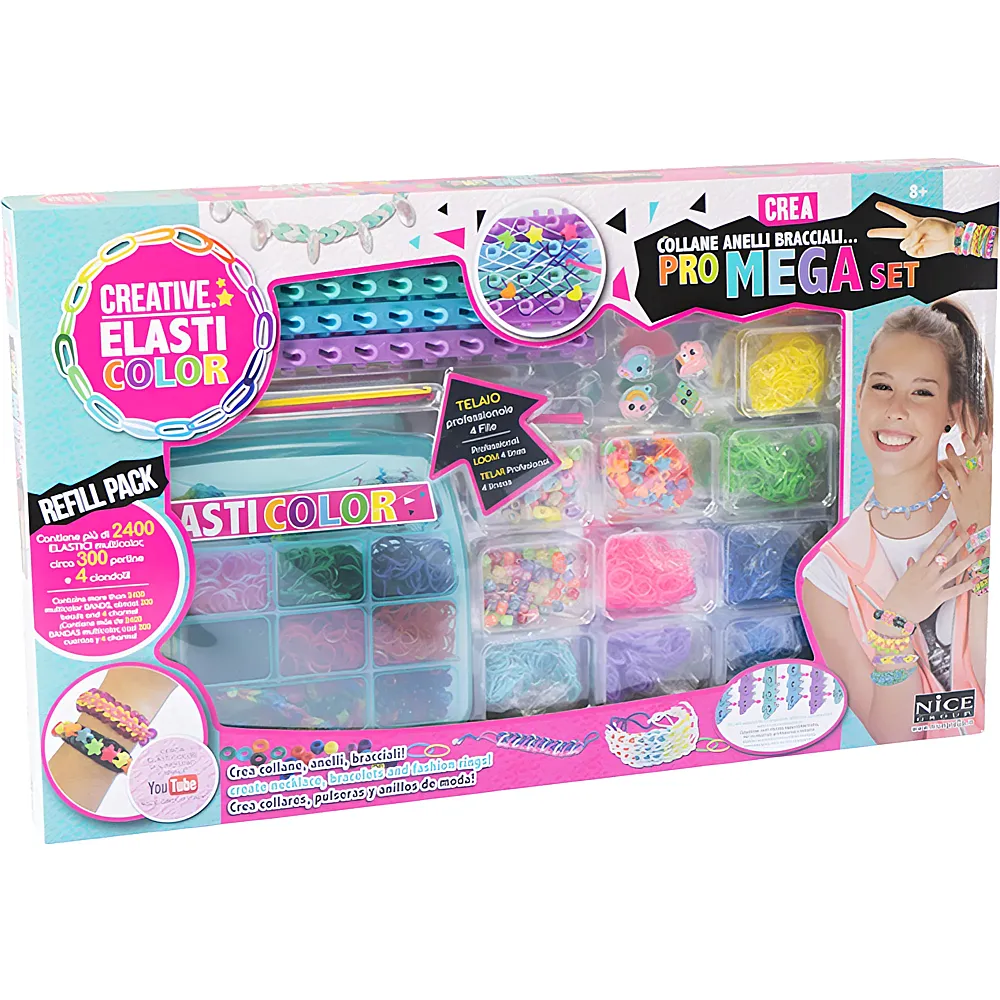 Nice Group Mega Bastel-Set Loom Bands | Schmuck Bastelset