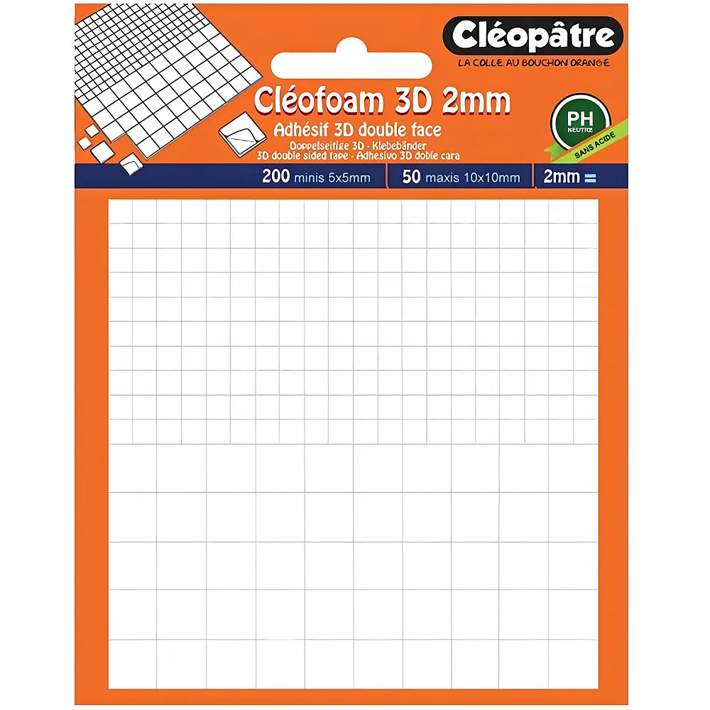 Cleopatre Cleofoam � Doppelseitige Klebepunkte 3D Strke Ca. 2mm Zuges - Suche