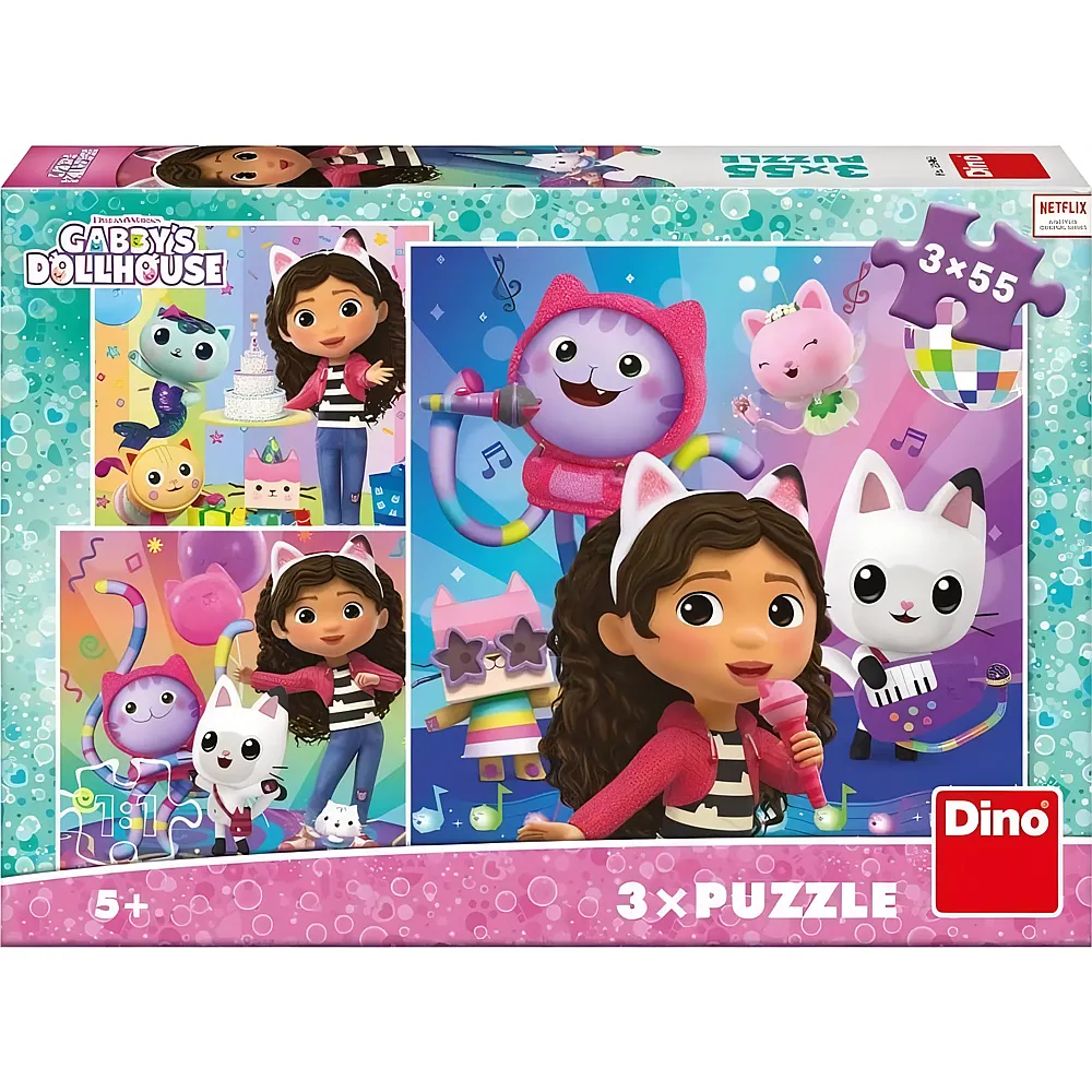 Dino Puzzle Gabby's Dollhouse Gabby  Feier - 55 Teile