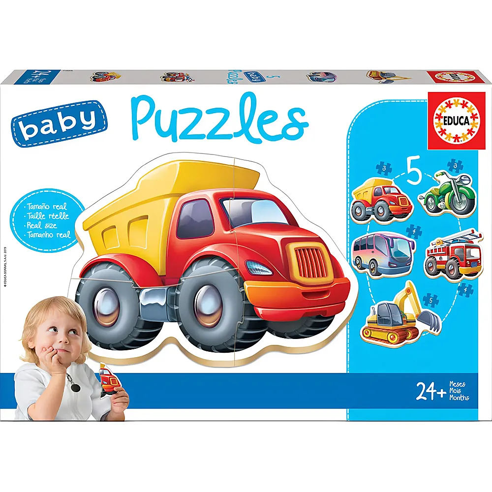 Educa Puzzle Fahrzeuge 2-4