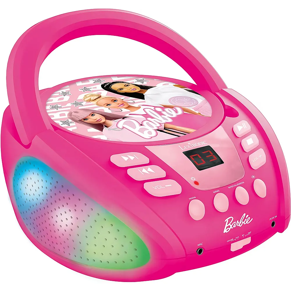 Lexibook Barbie Bluetooth CD-Spieler mit Lichteffekten