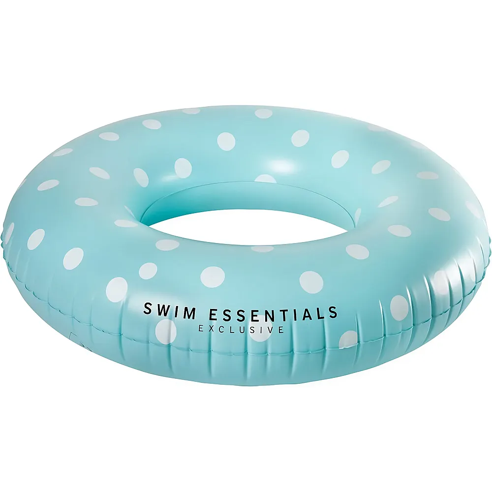 Swim Essentials Swimmring Blau mit weien Punkten -  90 cm - Wasserspielzeug
