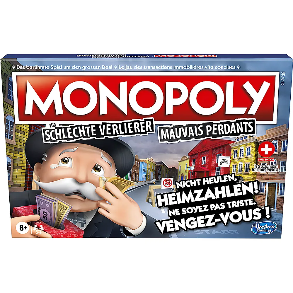 Hasbro Gaming Monopoly fr schlechte Verlierer CH-Version