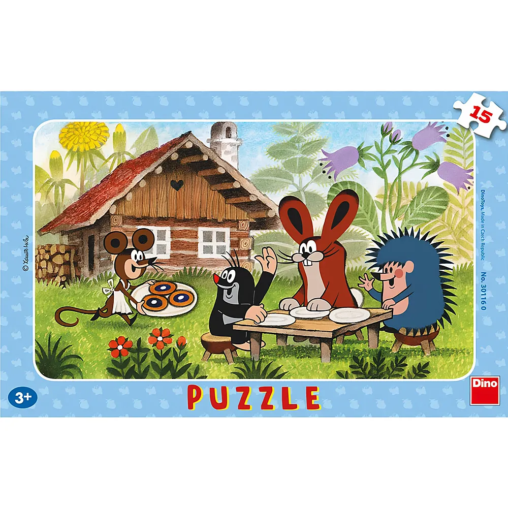 Dino Puzzle Der Maulwurf - 15 Teile - Rahmenpuzzle
