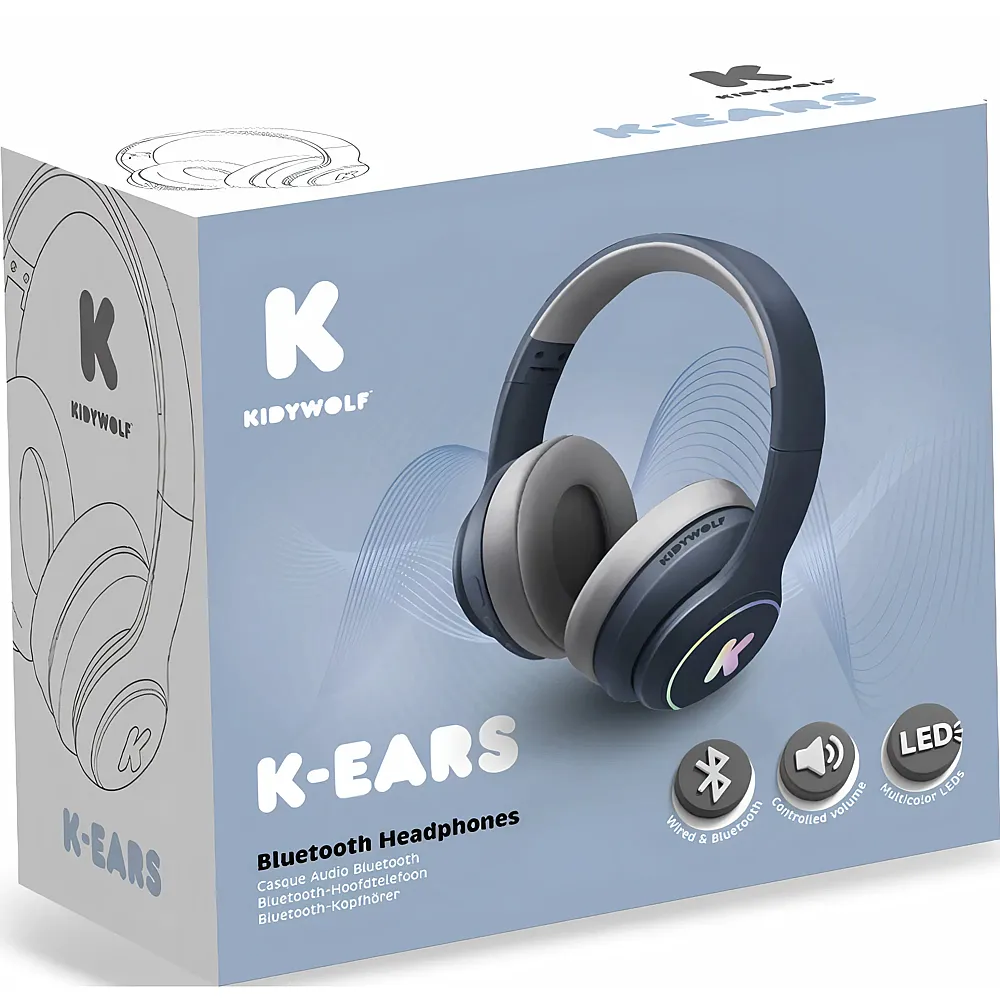 Kidywolf Kopfh�rer Bluetooth, blau