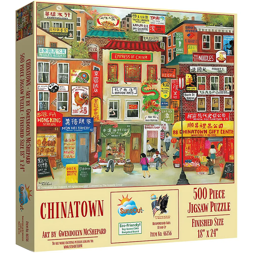 SunsOut Puzzle Gwendolyn McShepard Chinatown 500Teile