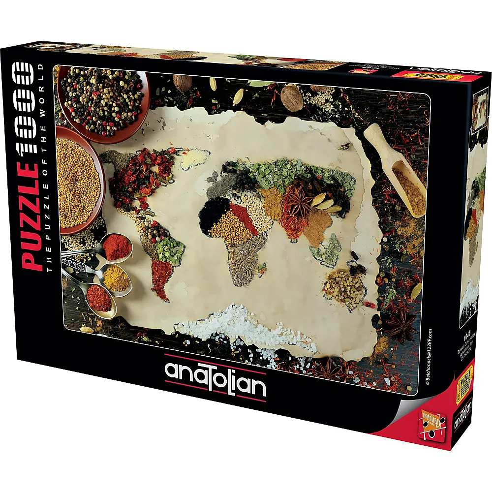 Anatolian Puzzle Herbal World Map 1000Teile