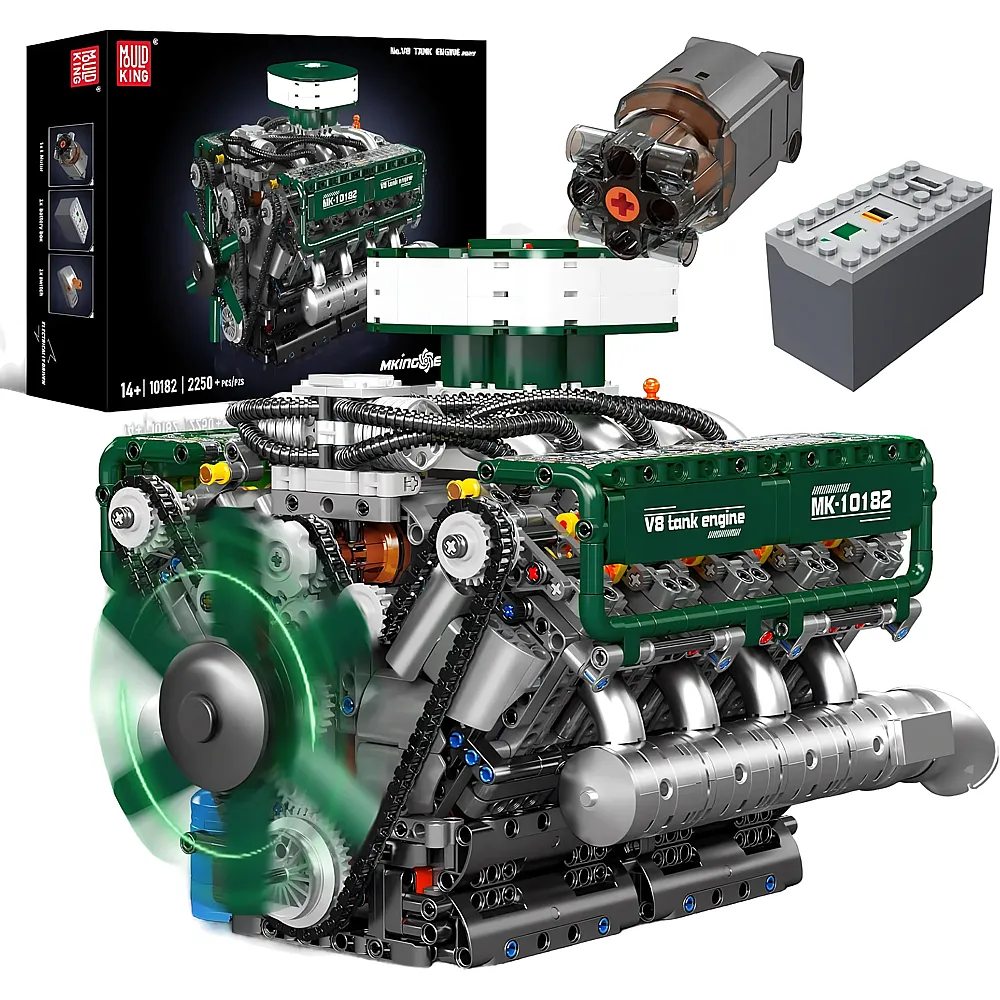 Mould King Engines V8 Tank Motor 10182 - Klemmbausteine Fahrzeuge