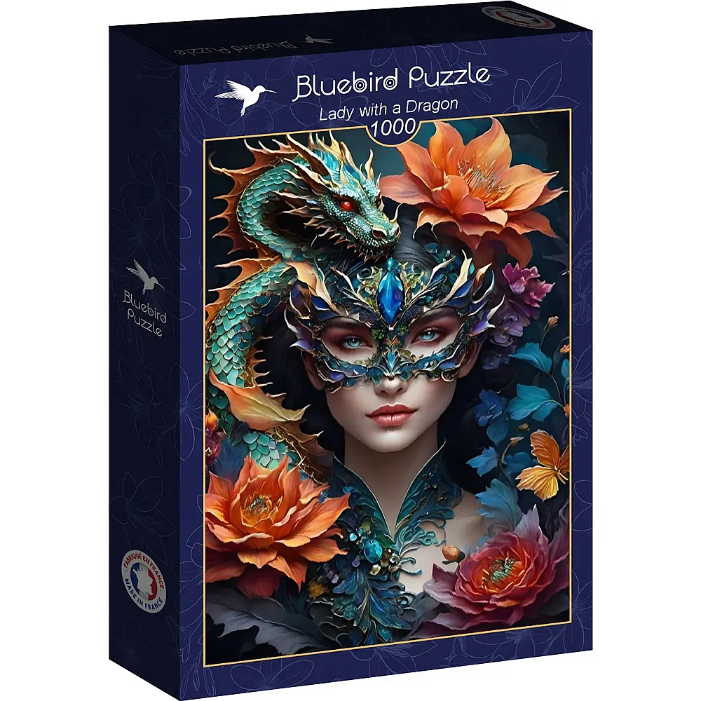 Bluebird Puzzle Lady with a Dragon 1000Teile