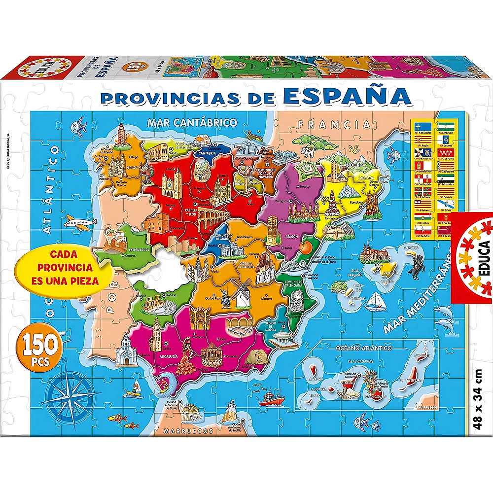 Educa Puzzle Provincias Espa�a - 150 Teile
