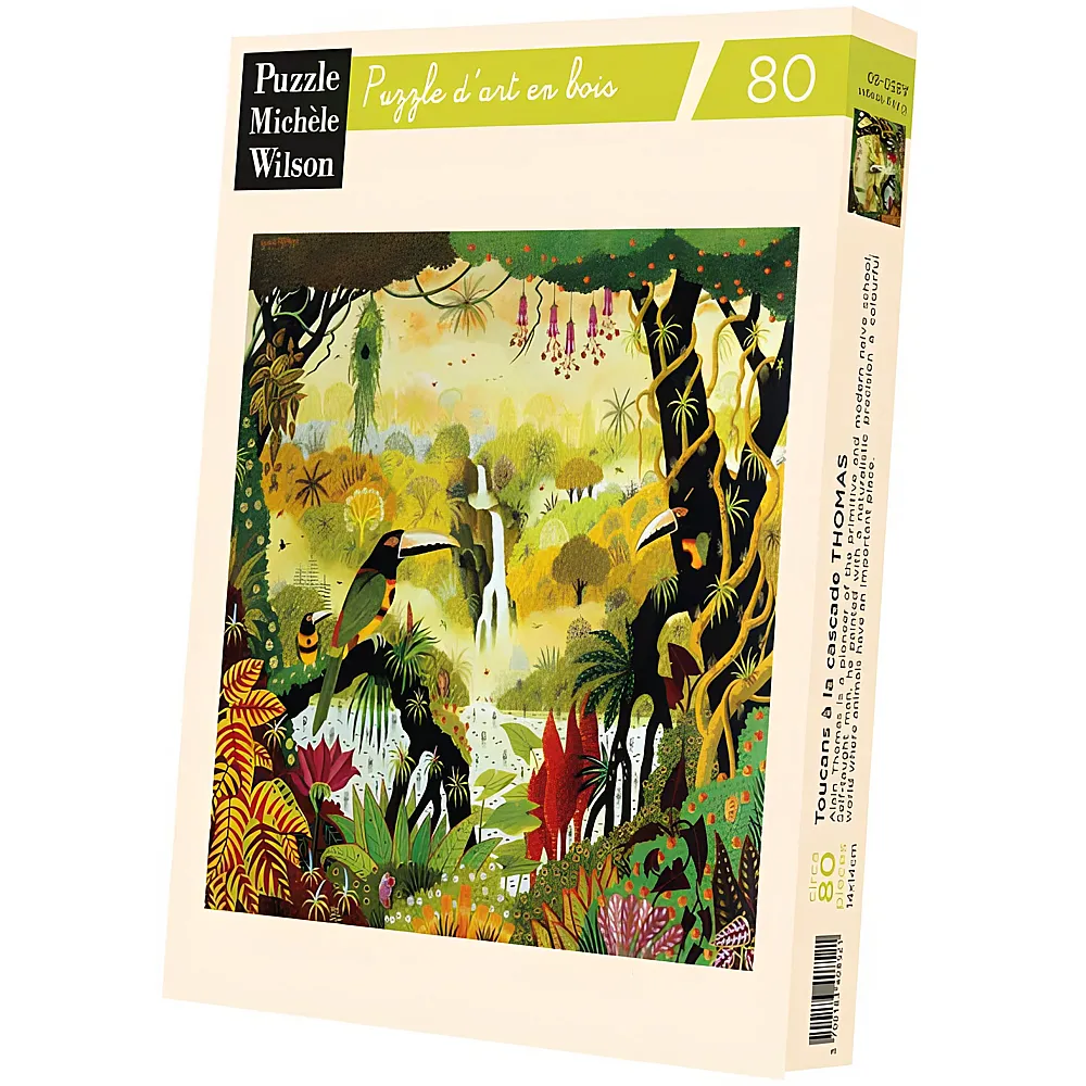 Puzzle Mich�le Wilson Jigsaw Thomas : Ariel Toucan by the Waterfall - 80 Teile