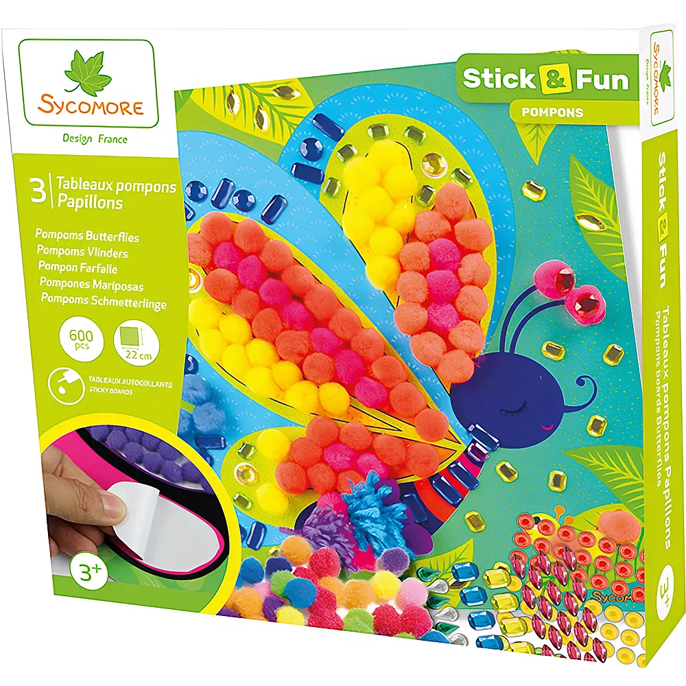 Sycomore Stick & Fun Pompons Schmetterlinge | Mosaik