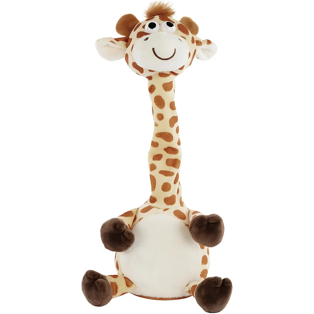 Idena Pl�sch Plappertier Giraffe - spricht alles in witziger Stimme nach - 32 cm
