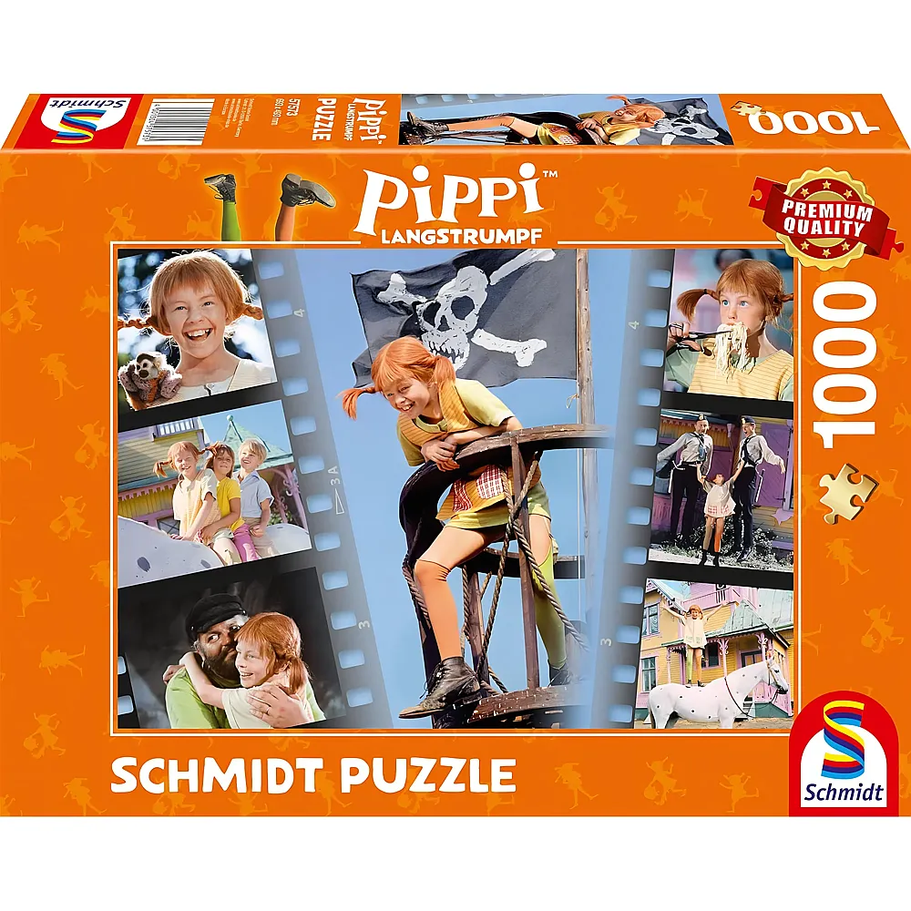 Schmidt Puzzle Pippi LAngstrumpf Sei frech und wild und wunderbar 1000Teile