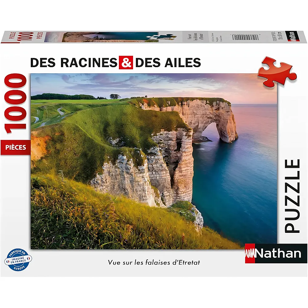 Nathan Puzzle Des Racines & Des Ailes Blick auf die Klippen von Etret - 1000 Teile