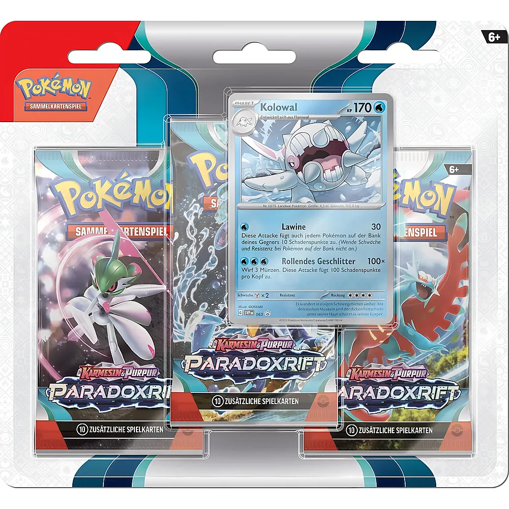 Pok�mon TCG Karmesin & Purpur Paradoxrift Pok�mon 3er-Pack Kolowal - Deutsch