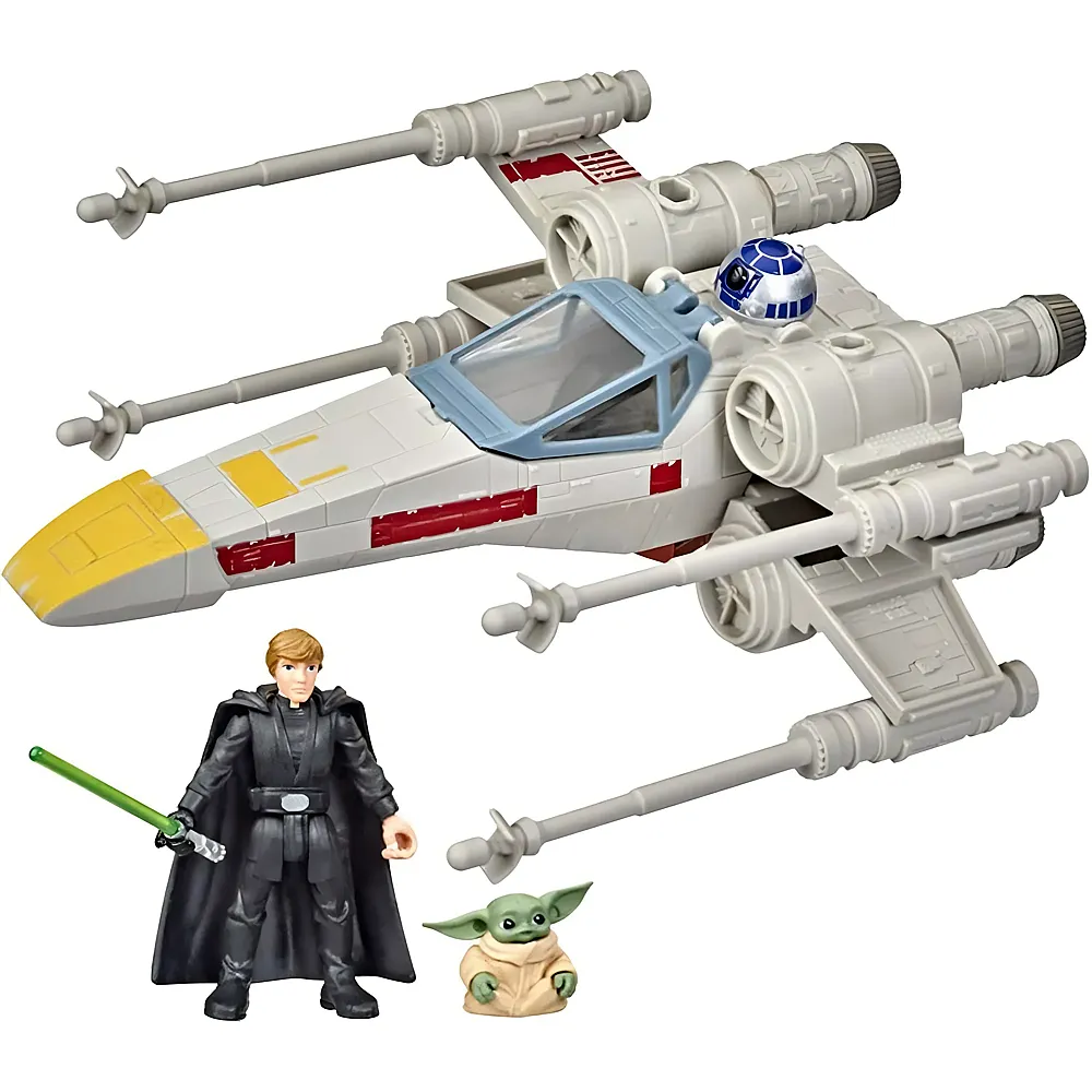 Hasbro Star Wars Mission Fleet Stellar Class Luke Skywalker & Grogu X-Wing Jedi Search & Rescue