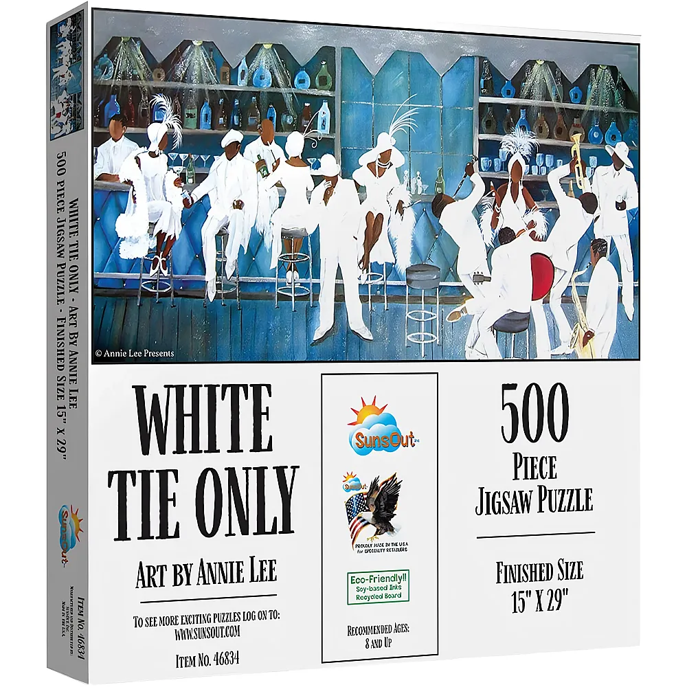 SunsOut Puzzle Annie Lee White Tie Only - 500 Teile