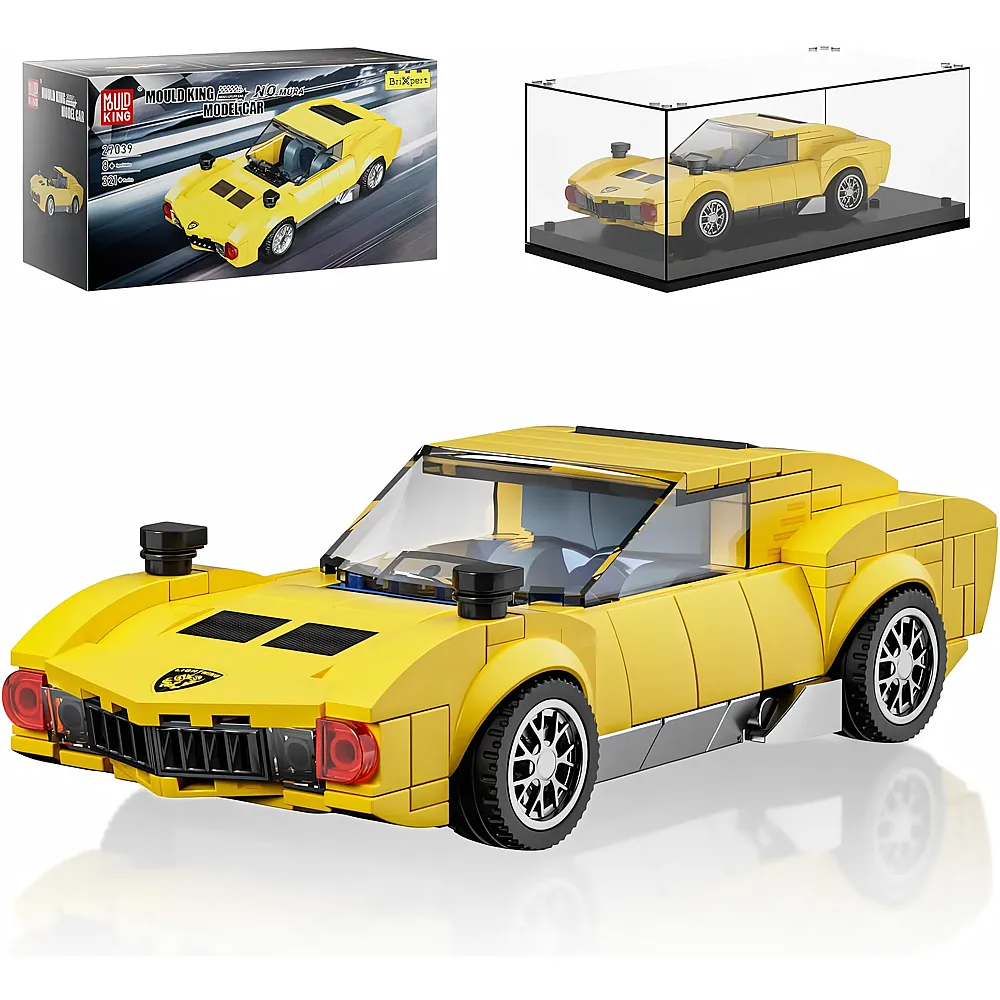 Mould King Speed Champion Sportwagen Mura mit Acryl Vitrine 27039