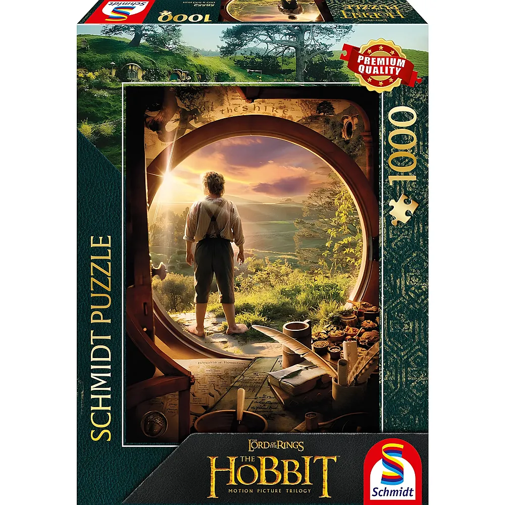 Schmidt Puzzle Der Herr der Ringe Der Hobbit Leaving Bag End 1000Teile