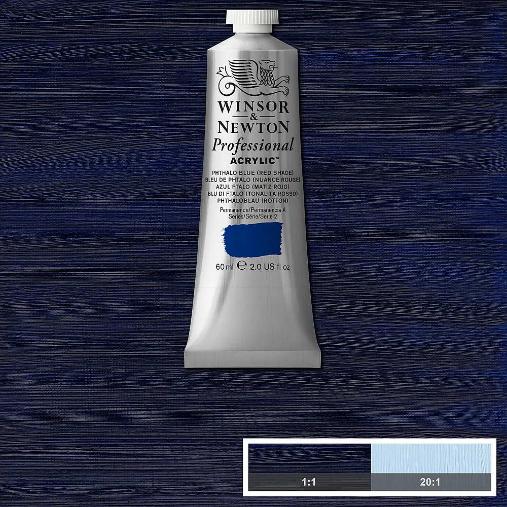 meinspielzeug - Winsor & Newton W&n Prof. Acrylfarbe 60ml Tube Phthaloblau Rotton